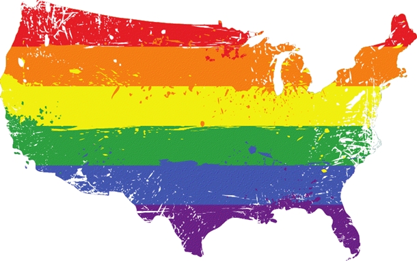 Pride Colours on US Map