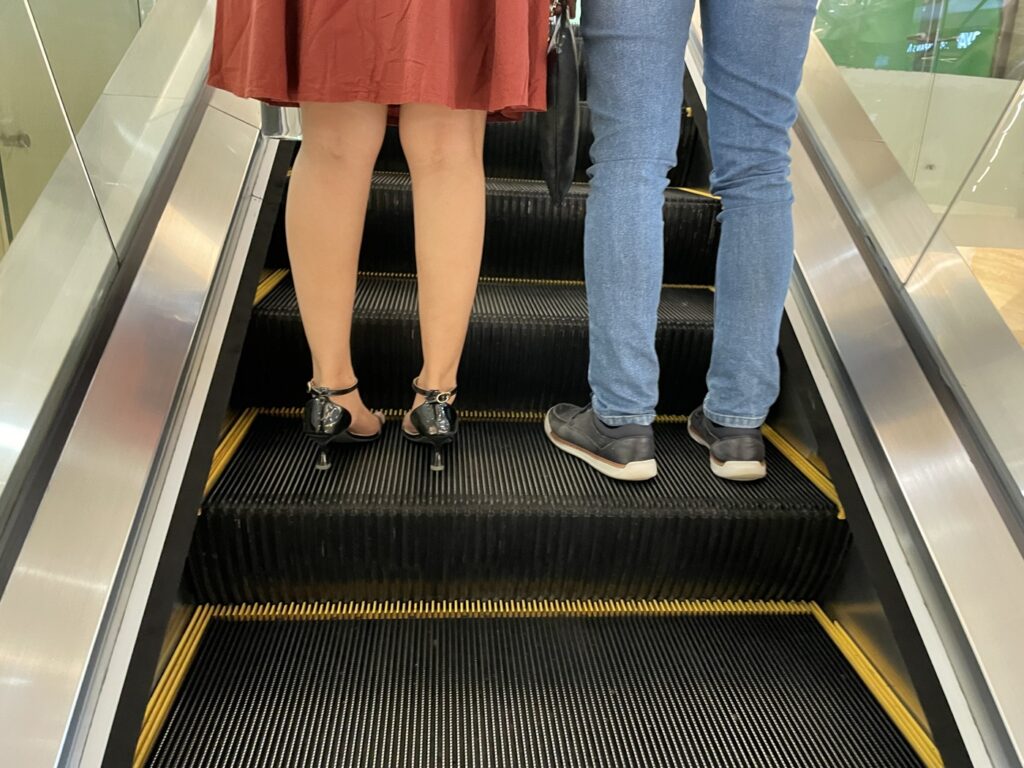 Couple on Escalator